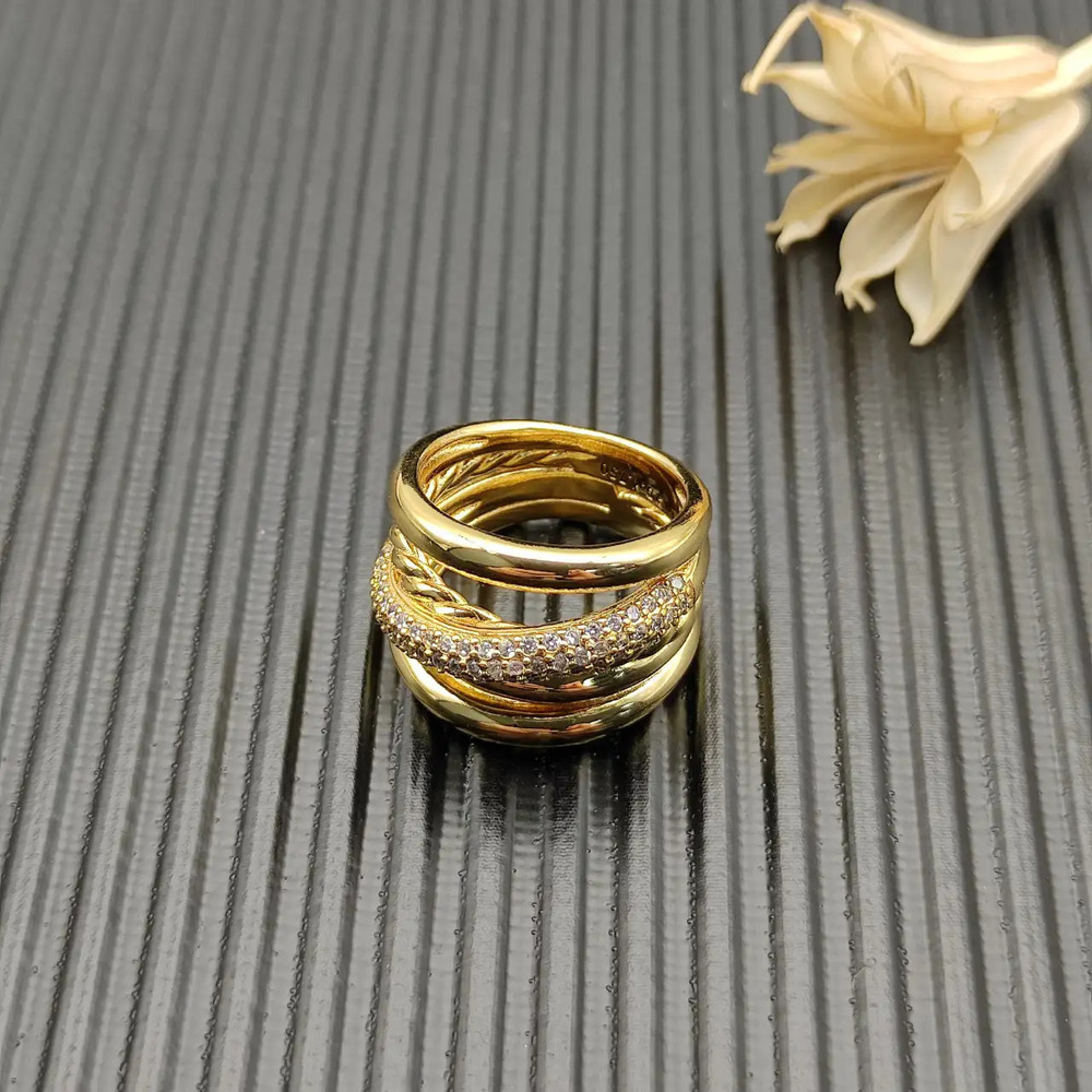 David Yurman five-line diamond ring - Picture 2 of 8
